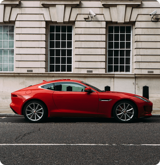 Red car on the street